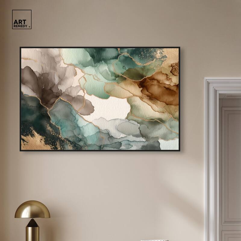 Golden Estuary II Canvas by Art Remedy