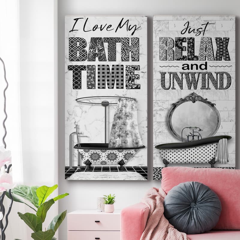 I Love My Bath Time- Premium Gallery Wrapped Canvas - Ready to Hang