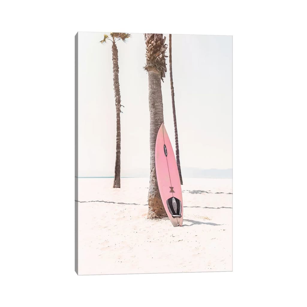 iCanvas "Pink Surf Board" by Sisi & Seb Canvas Print