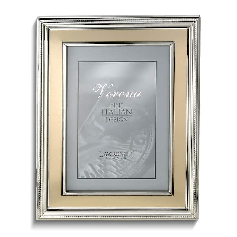 Curata Verona Silver-Tone and Gold-Tone 8x10 Photo Frame