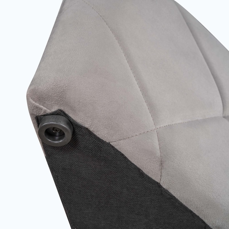 Queen Size Upholstered Platform Bed with Wingback Headboard and 1 Big Drawer,2 Side Storage Stool