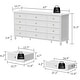 preview thumbnail 9 of 20, 12 Drawer Closet 63'' W Dresser White Chest Srorage Cabinet Lacquer