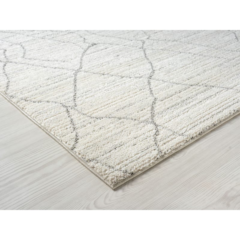 Terra by Obeetee Wilds Crosshatch Natural Rug