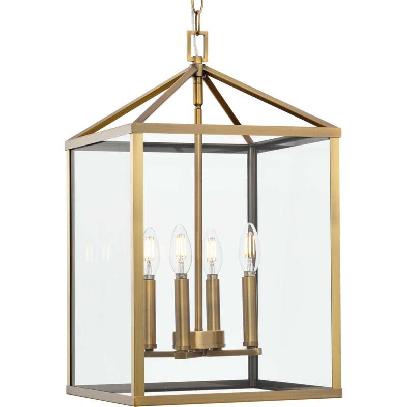 Progress Lighting P500440 Hillcrest 4 Light 13" Wide Pendant - Vintage Brass
