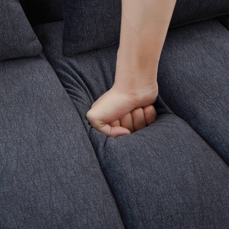 55.9" Convertible Sofa Bed Loveseat Sofa with Three USB Ports