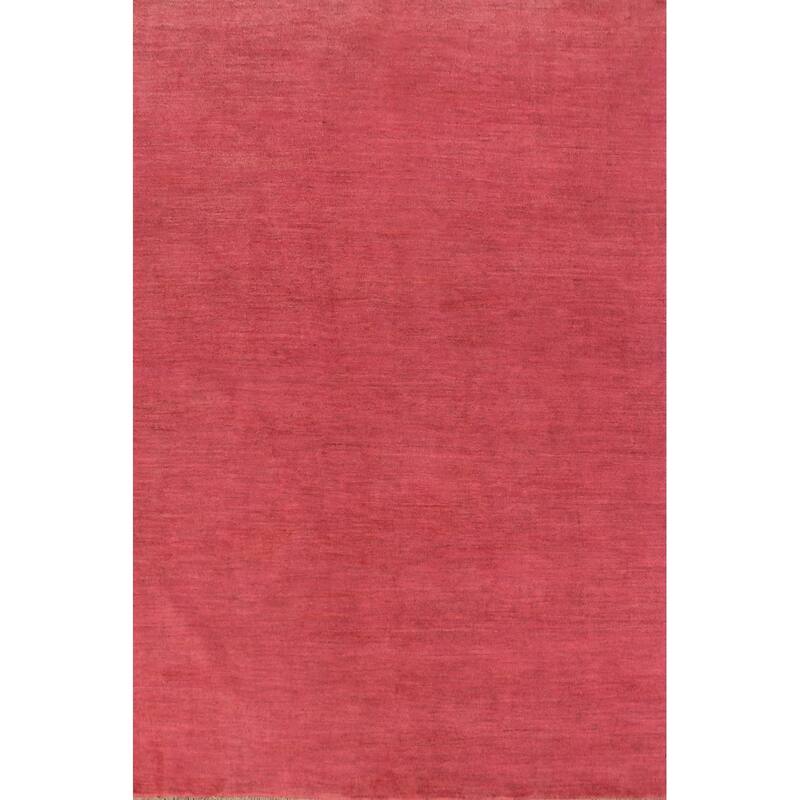 Pink Modern Gabbeh Oriental Area Rug Handmade Tribal Wool Carpet - 5'6" x 7'10"