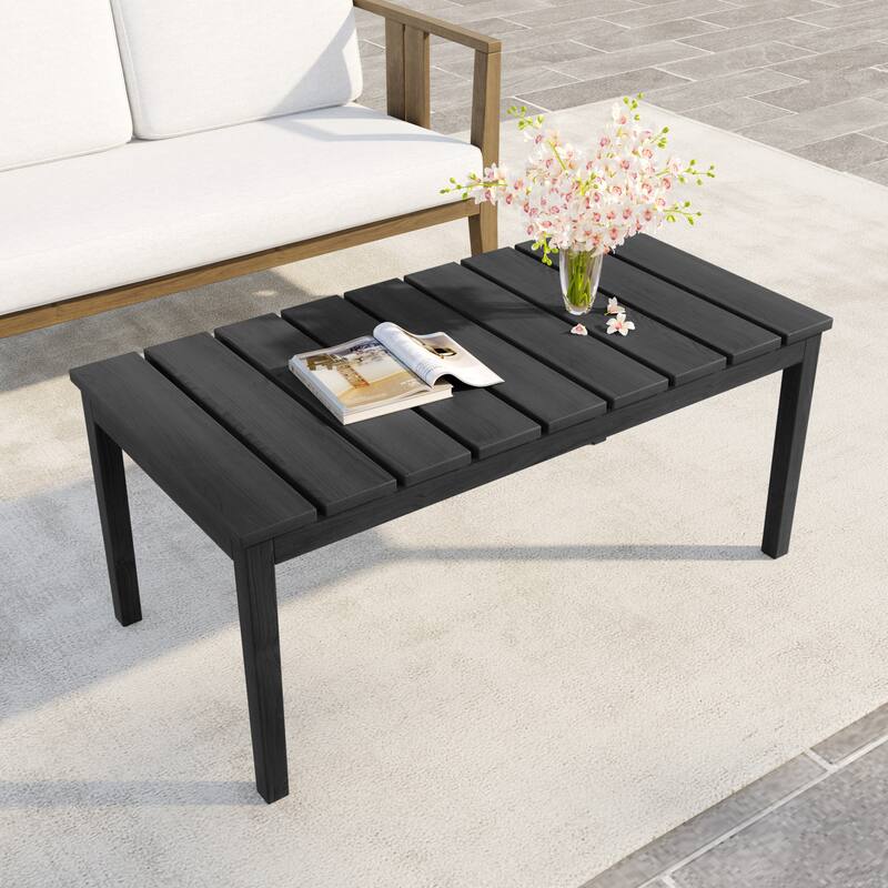 Outdoor Teak Solid Wood Patio Furniture Set Loveseat Armchair Table Collection