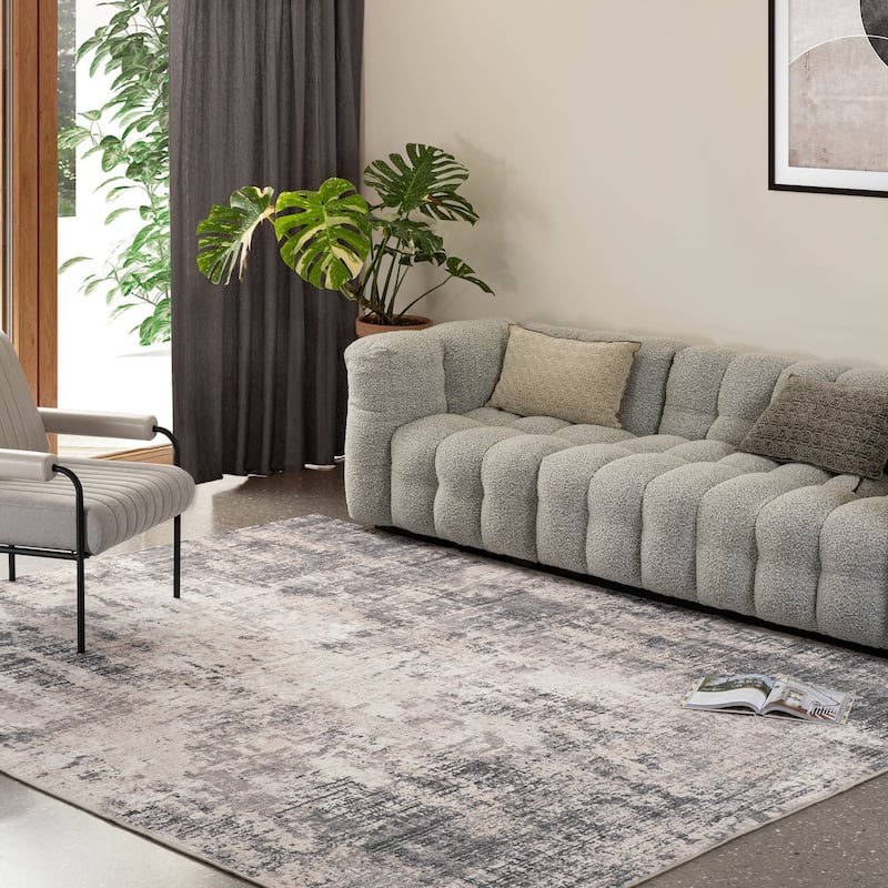 Glitzhome Modern Abstract Distressed Indoor/Outdoor Area Rugs