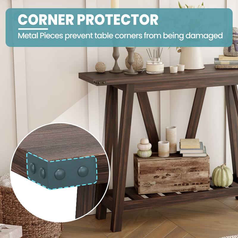 Console Table with Storage Shelf Entry Table for Living Room Hallway - 41.34 in L * 11.42 in W * 31.5 in H