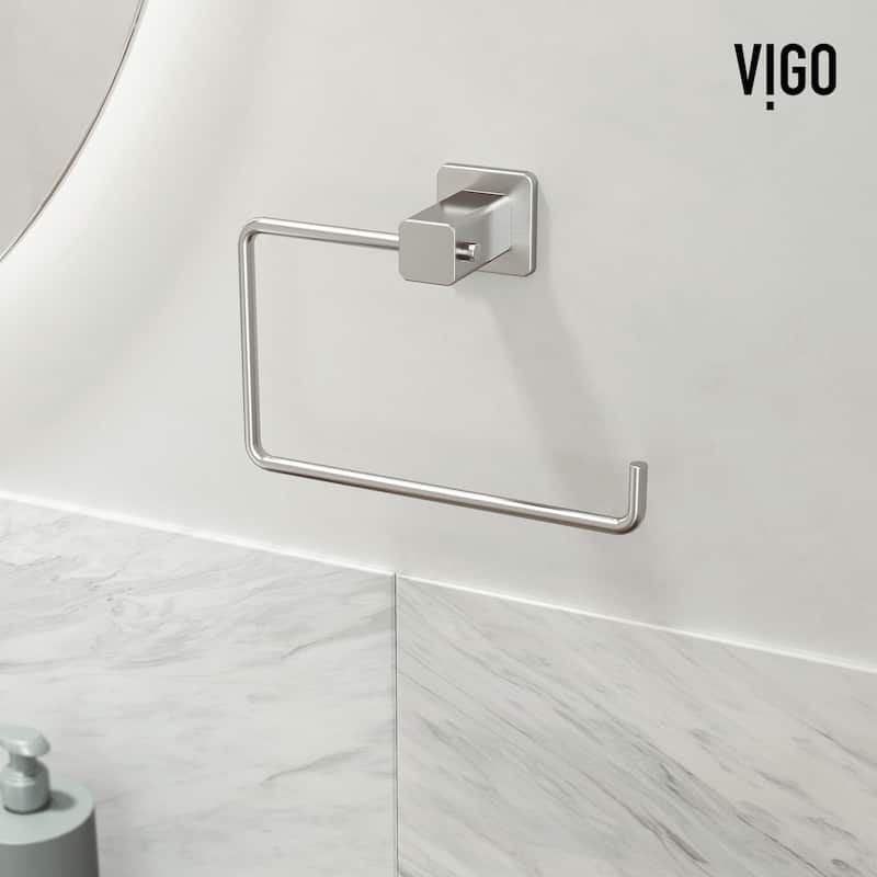 VIGO Meridian 3-Piece Bathroom Hardware Accessory Set with 24 in. Towel Bar, Toilet Paper Holder, Hand Towel Holder