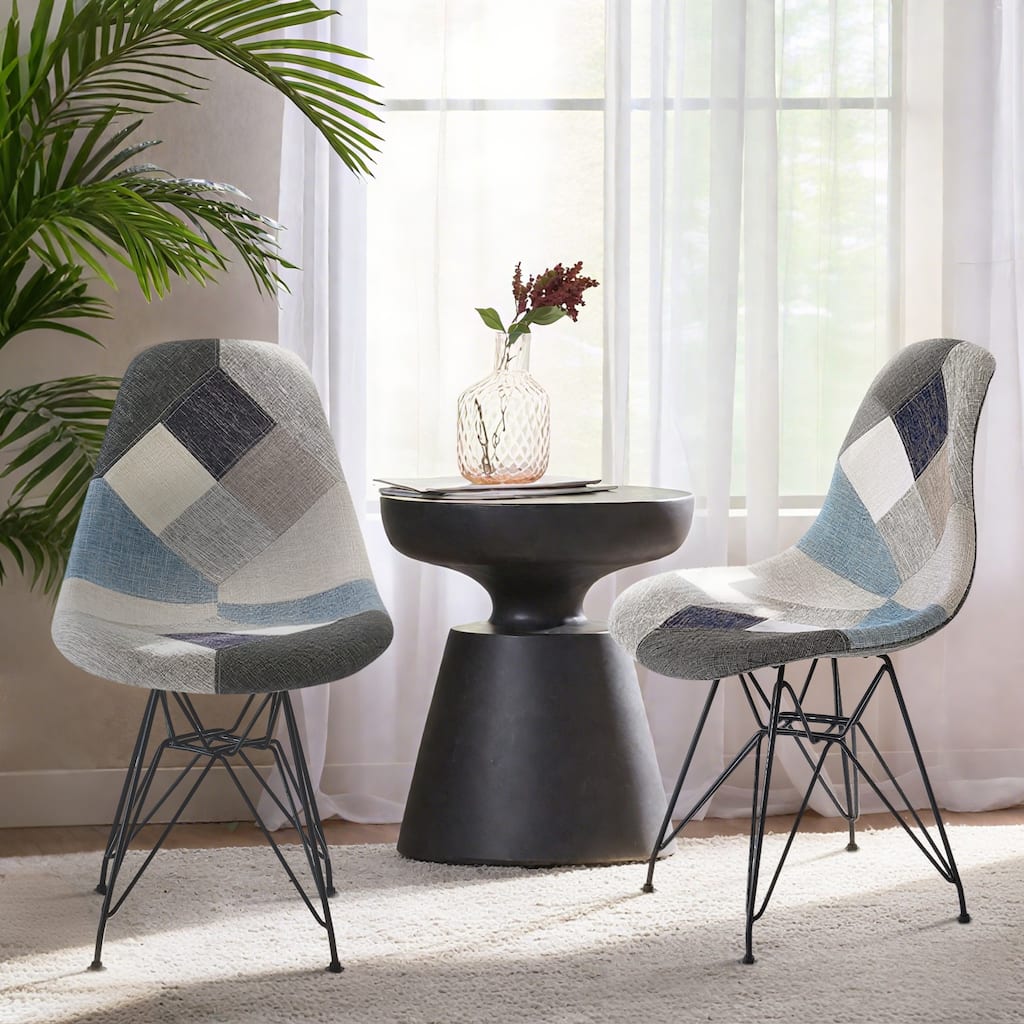 Dining Chairs Set of 2 Side Chair Accent Chair Vanity Chair Lounge Chair Kitchen Chair with Iron Legs