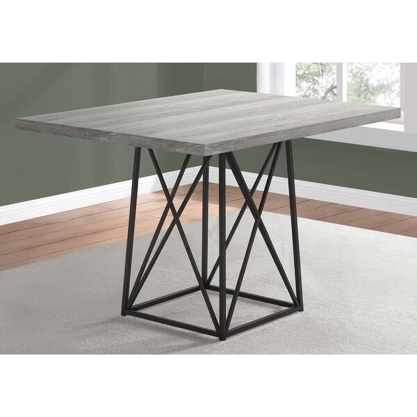 Shop Offex Dining Table 36 X 48 Grey Reclaimed Wood Look Black Not Available Overstock 31429209