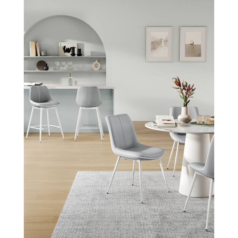 Contemporary Set of 2 Bar Stools - Stylish Seating Solution for Home
