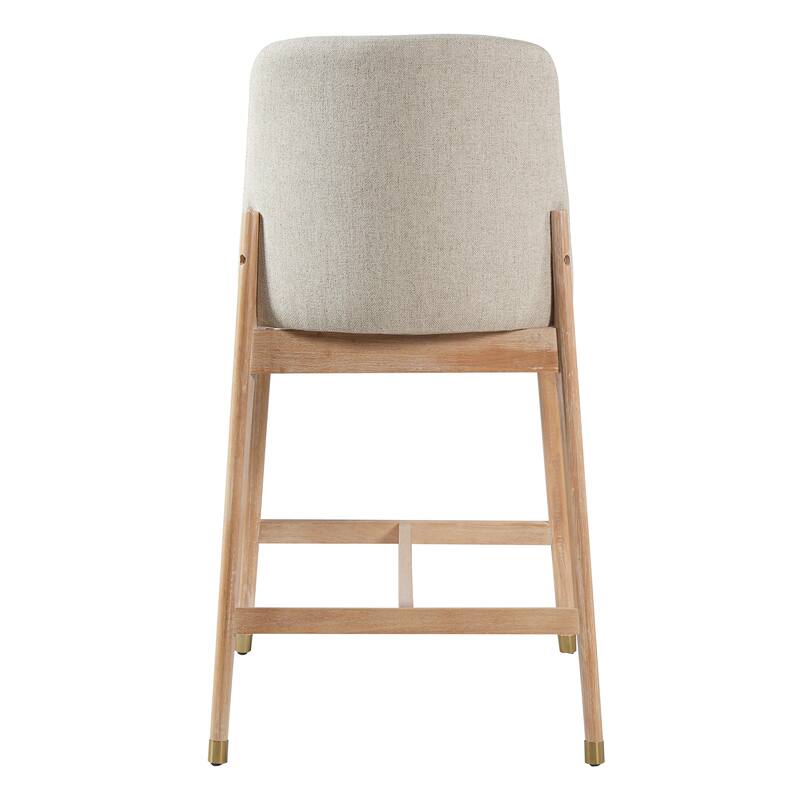 Christopher Knight Home - Clara Modern Wooden Upholstered Counter Stool