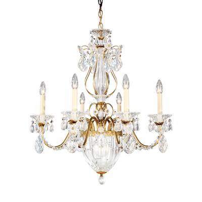 Bagatelle 7 Light Chandelier Heirloom Gold Clear Heritage Crystal - One Size