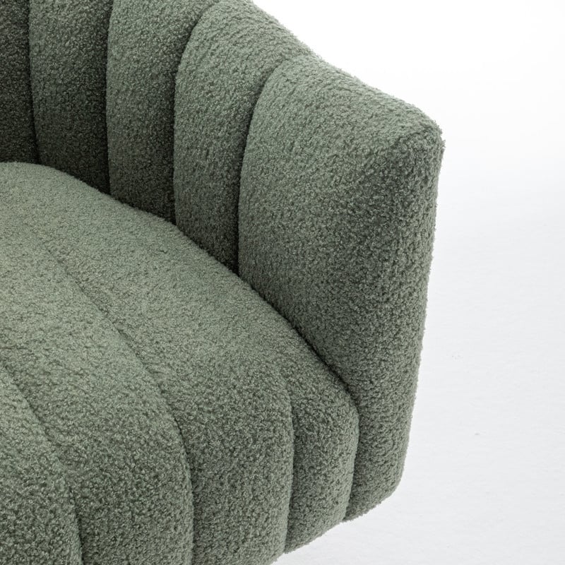 SEYNAR Modern Glam Velvet Upholstered Round Swivel Accent Barrel Chair Set of 2