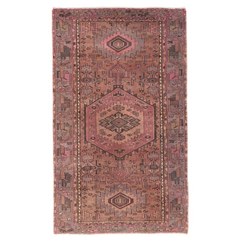 ECARPETGALLERY Hand-knotted Antalya Vintage Copper Wool Rug - 4'2 x 7'0