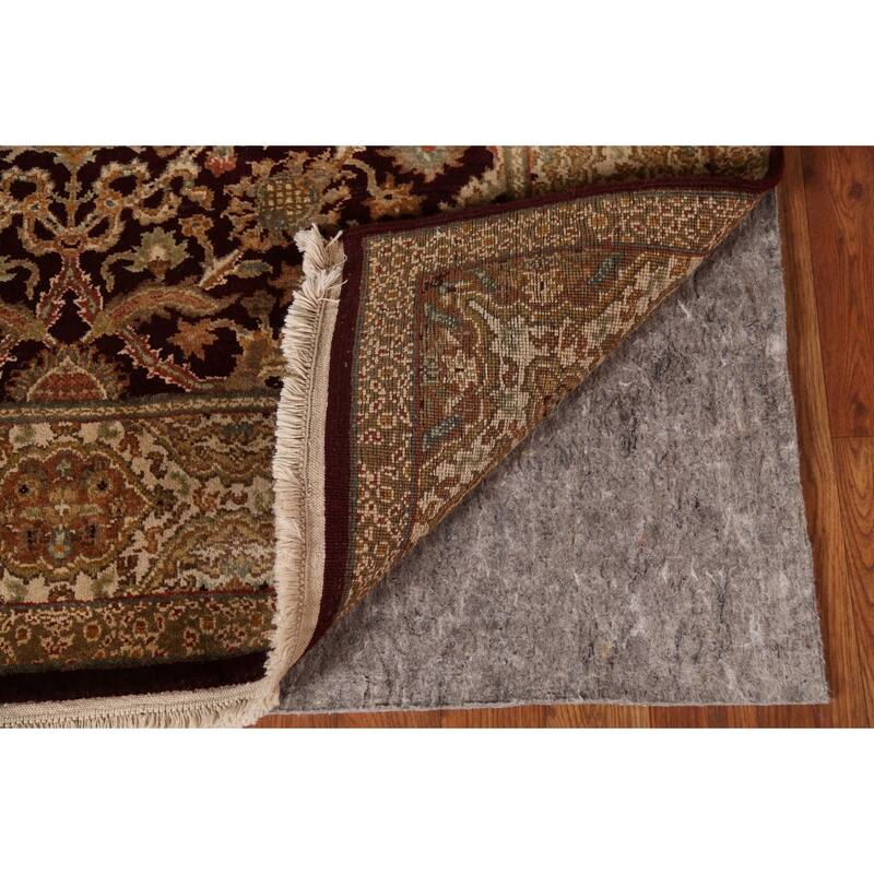 All-Over Floral Agra Oriental Area Rug Hand-Knotted Wool Carpet - 4'1"x 5'11"