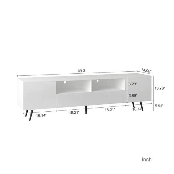 16Colors TV Stand, Modern LED TV Console Table with Remote Control
