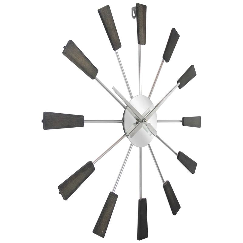 Infinity Instruments Vane 23.5 Inch Indoor Mid-Century Wall Clock - 23.5 Inch