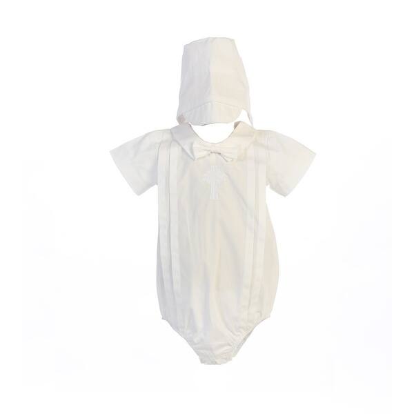Shop Baby Boys White Embroidered Celtic Cross Christening Hat