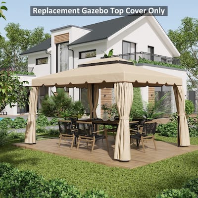 Outsunny Gazebo Replacement Canopy, Gazebo Top Cover with Double Vented Roof for Garden