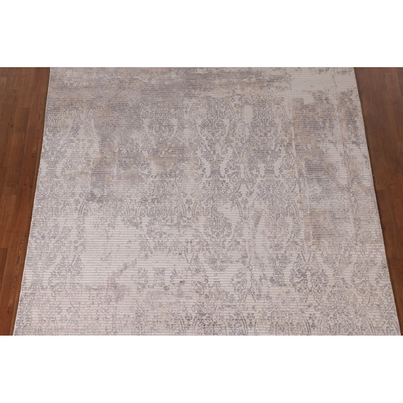 Abstract Modern Area Rug Hand-Knotted Contemporary Wool Carpet - 6'7"x 9'9"