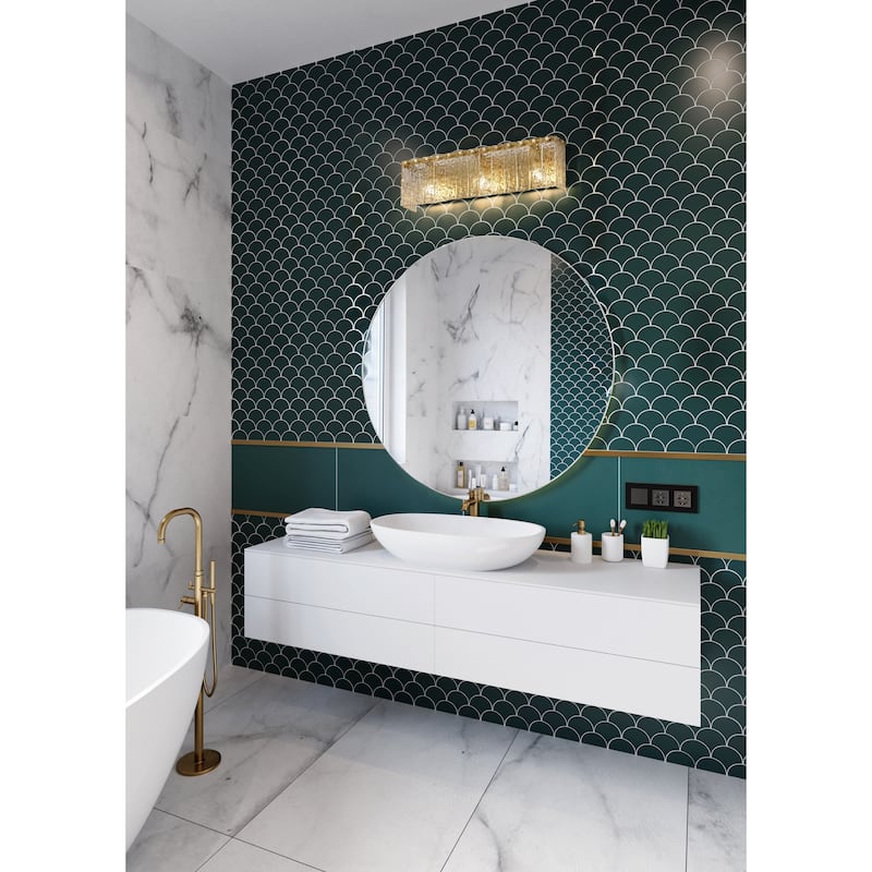 Z-Lite Glacier 3 Light Vanity - Modern Gold