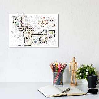 iCanvas "Floorplan From The Golden Girls Tv Series" by TV Floorplans & More Canvas Print