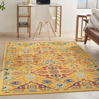 Nourison Allur Contemporary Boho Floral Medallion Area Rug