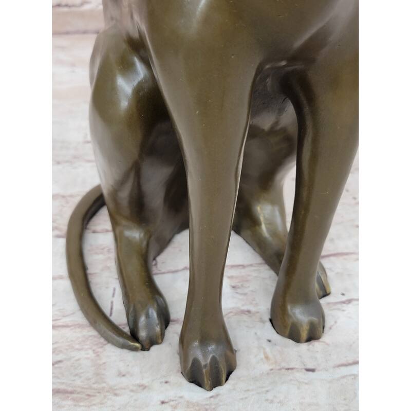 Hot Cast Bronze Metal Sitting Imitative Cat Sculpture Statue Figure Feline Collectible Art