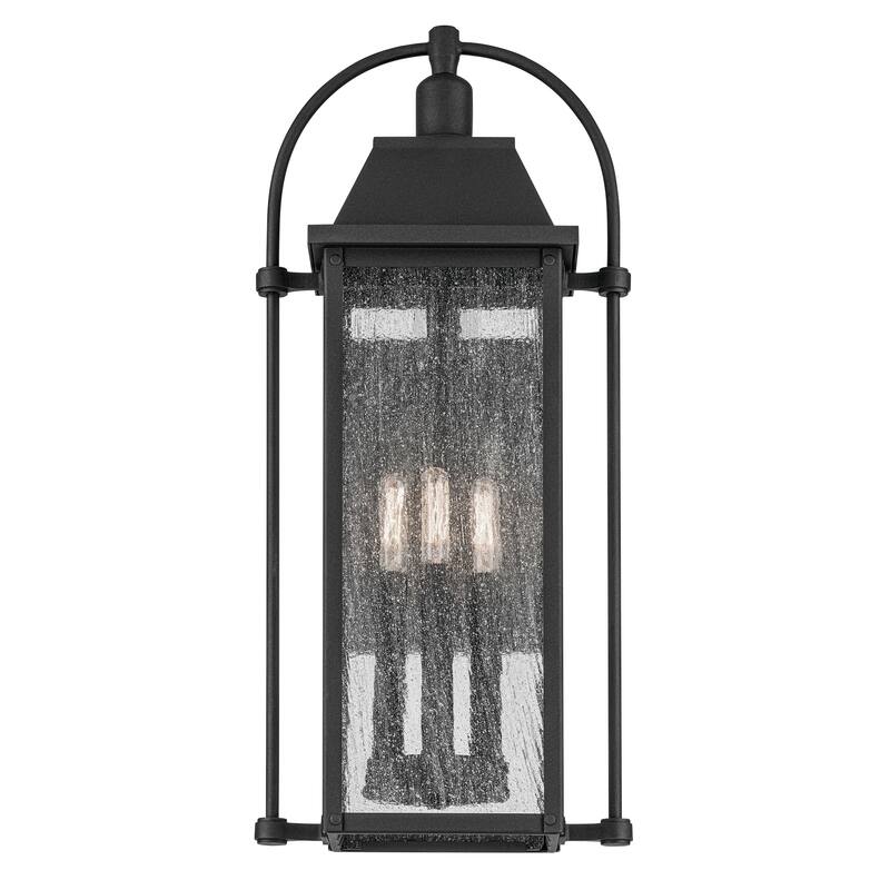 Kichler Lighting Harbor Row 3-Light Textured Black Outdoor Wall Sconce - 23.25 in