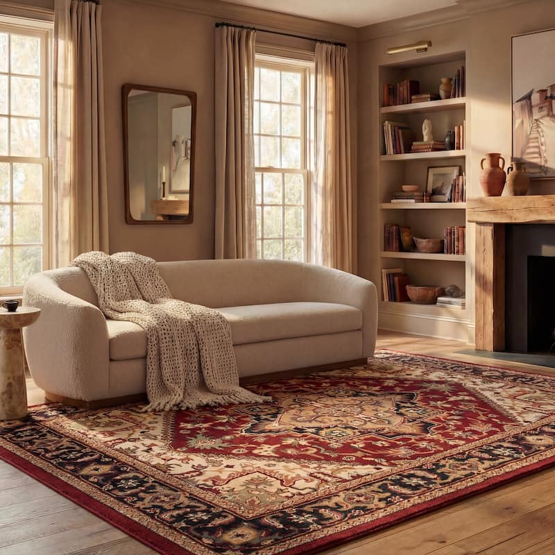 SAFAVIEH Handmade Heritage Carrol Traditional Oriental Wool Rug