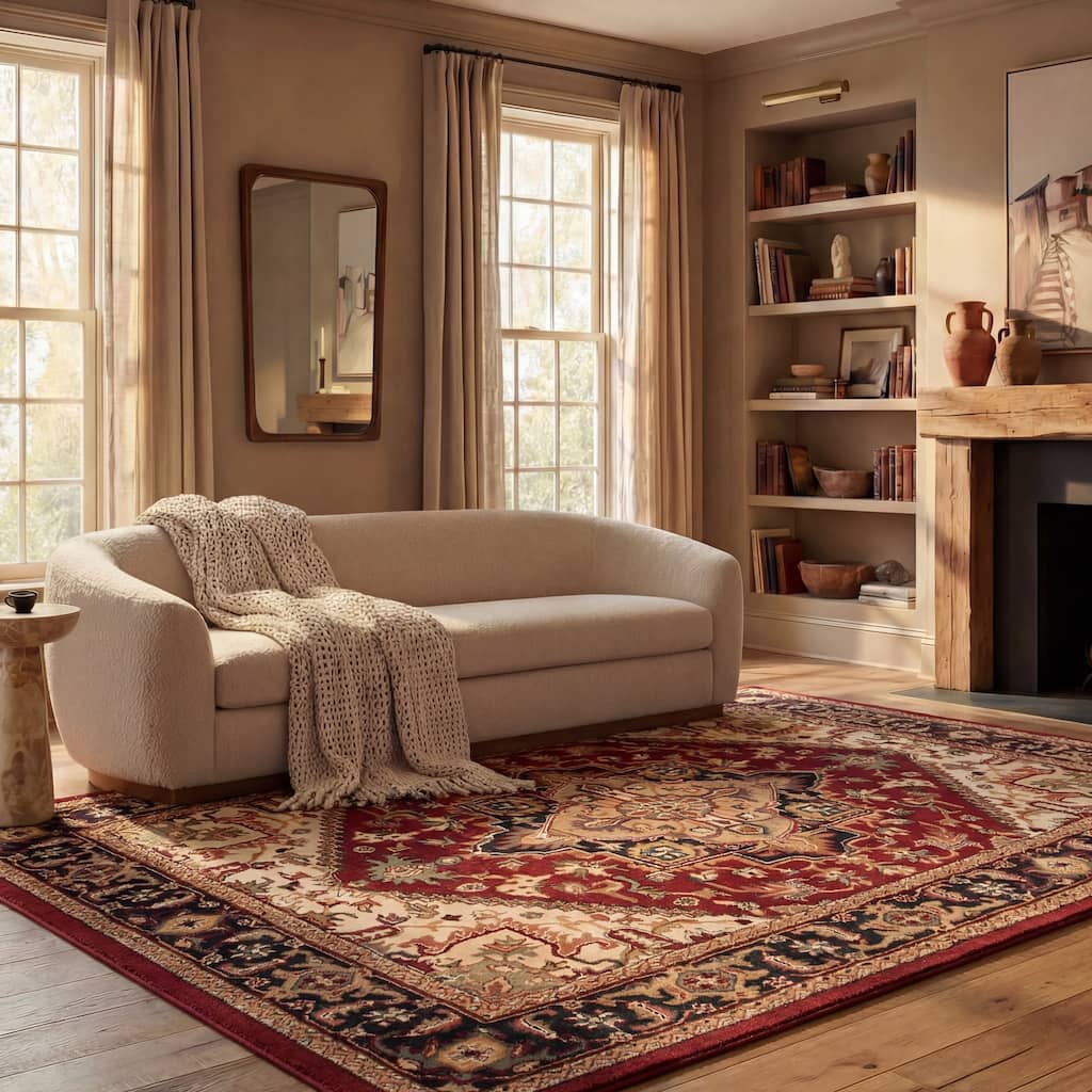 SAFAVIEH Handmade Heritage Carrol Traditional Oriental Wool Rug