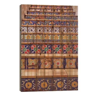 San Antonio Print On Wood by Ann Hudec - Multi-Color