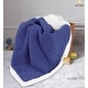 preview thumbnail 1 of 26, Luxurious Cotton Unisex Baby Blanket Waffle Weave with Sherpa Backing Soft Cozy 30''x40'' Receiving Crib Stroller Nap Blanket Navy