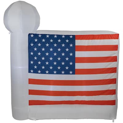 Lighted Inflatable Patriotic American Flag Outdoor Decoration - 5'