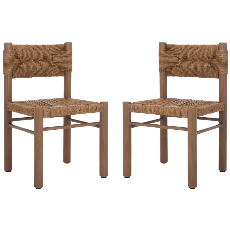 SAFAVIEH Couture Outdoor Patio Furniture Romona Dining Chair, Fully Assembled (Set of 2) - 18"W x 20"D x 32"H