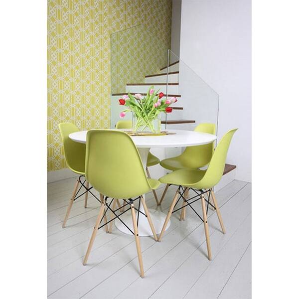 Shop 2xhome Set Of 2 Modern Plastic Eiffel Side Dining Chair