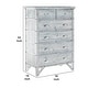 preview thumbnail 5 of 3, Wooden Chest with Studded Nailheads and 6 Spacious Drawers, Brown