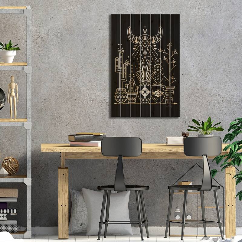 Santa Fe Garden VI Print On Wood by Cat Coquillette - Multi-Color