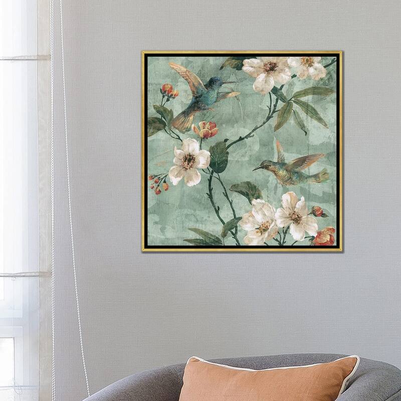 iCanvas "Birds Of A Feather II" by Renee Campbell Framed Canvas Print