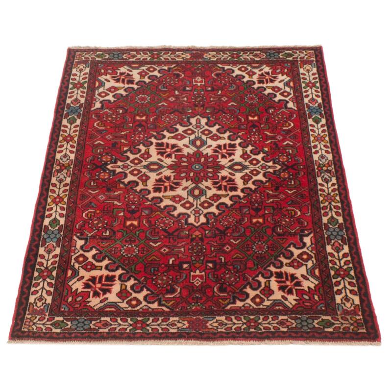 ECARPETGALLERY Hand-knotted Andelz Red Wool Rug - 3'5 x 5'1