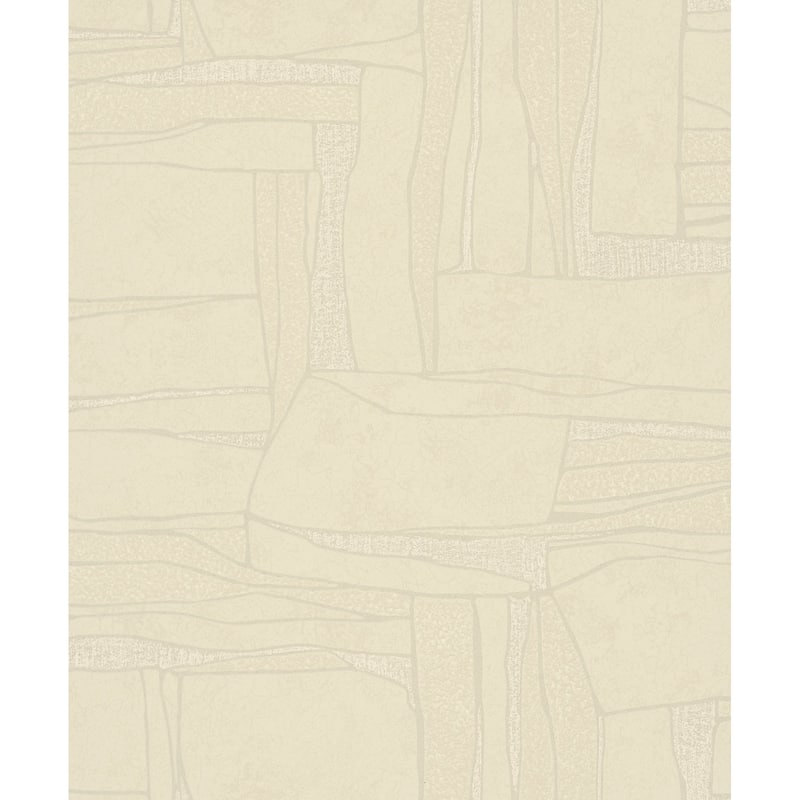 Galerie Wallcoverings Terra Collection Geometric Graphic Glitter Finish Clay on Non-woven Wallpapr Roll - 33-feet long x 21-inches wide - Beige