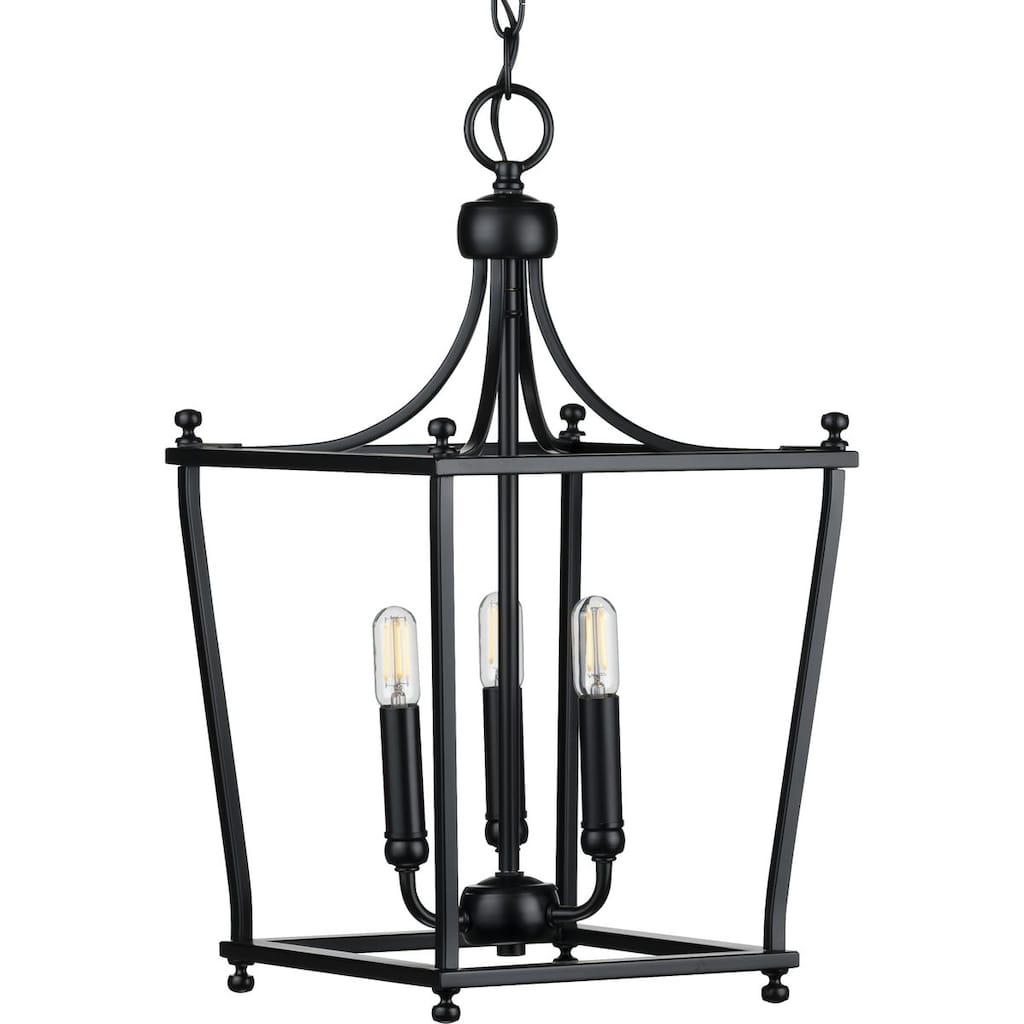 Parkhurst Collection Black Three-Light Foyer - 9.450" x 13.980" x 13.980"