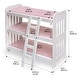 preview thumbnail 4 of 7, Badger Basket Triple Doll Bunk Bed with Ladder, Bedding, and Free Personalization Kit - Pink Gingham