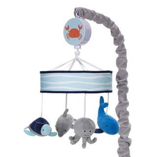 Lambs & Ivy Multicolor Ocean Blue Musical Baby Crib Mobile