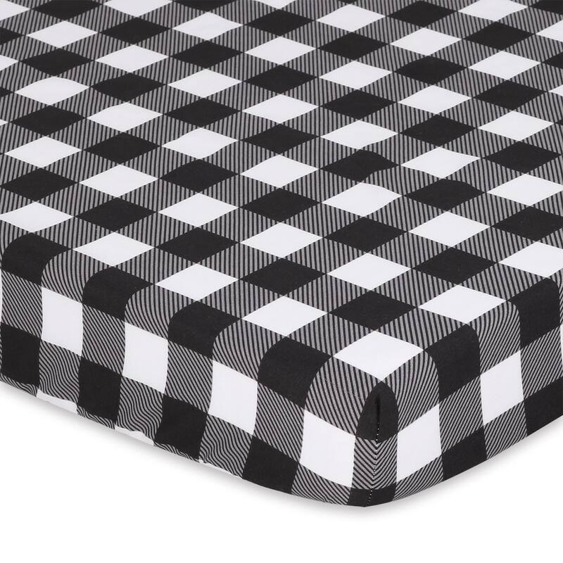The Peanutshell Woodland Plaid Mini Crib, Playard Sheet 3 Pack Set