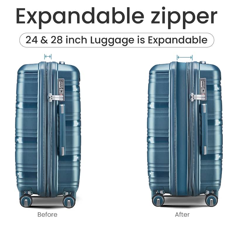 Luggage 4 Piece Sets(14/20/24/28), Hard Shell Lightweight TSA Lock Expandable Suitcase with Spinner Wheels Travel Set