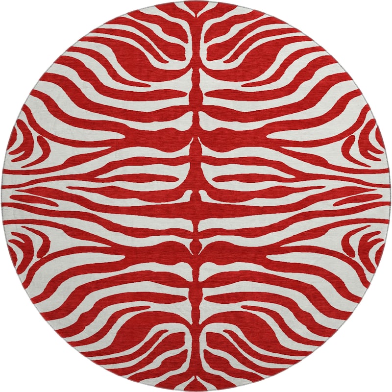 Premium Washable Super Soft Zebra Print Mayfield Rug